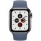 Apple Watch Series 5 Cellular 40mm Space Black Stainless Steel Case with Alaskan Blue Sport Band - фото 22868