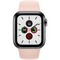 Apple Watch Series 5 Cellular 40mm Space Black Stainless Steel Case with Pink Sand Sport Band - фото 22872