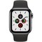 Apple Watch Series 5 Cellular 40mm Space Black Stainless Steel Case with Black Sport Band - фото 22876