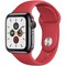 Apple Watch Series 5 Cellular 40mm Space Black Stainless Steel Case with Red Sport Band - фото 22877