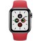 Apple Watch Series 5 Cellular 40mm Space Black Stainless Steel Case with Red Sport Band - фото 22878