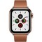 Apple Watch Series 5 Cellular 40mm Gold Stainless Steel Case with Saddle Brown Modern Buckle - фото 22964