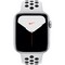 Apple Watch Nike Series 5 GPS 44mm Silver Aluminum Case with Pure Platinum/Black Nike Sport Band MX3V2RU - фото 23036