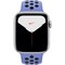 Apple Watch Nike Series 5 GPS 44mm Silver Aluminum Case with Royal Pulse/Black Nike Sport Band - фото 23066