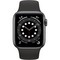 Apple Watch Series 6 GPS 40mm Space Gray Aluminum Case with Black Sport Band (серый космос/черный) - фото 38512