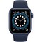 Apple Watch Series 6 GPS 40mm Blue Aluminum Case with Deep Navy Sport Band (синий/темный ультрамарин) (MG143RU) - фото 31941