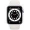Apple Watch Series 6 GPS 44mm Silver Aluminum Case with White Sport Band (серебристый/белый) - фото 38521