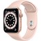 Apple Watch Series 6 GPS 44mm Gold Aluminum Case with Pink Sand Sport Band (золотистый/розовый песок) - фото 38523