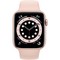 Apple Watch Series 6 GPS 44mm Gold Aluminum Case with Pink Sand Sport Band (золотистый/розовый песок) - фото 38524