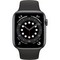 Apple Watch Series 6 GPS 44mm Space Gray Aluminum Case with Black Sport Band (серый космос/черный) - фото 38527