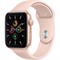 Apple Watch SE 44mm Gold Aluminum Case with Pink Sand Sport Band - фото 42147