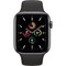 Apple Watch SE 44mm Space Gray Aluminum Case with Black Sport Band - фото 42151