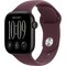 Apple Watch Series 12 42mm GPS Black Aluminum Case with Burgundy Sport Band SM/ML - фото 105124