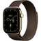 Apple Watch Series 12 42mm GPS + Cellular Radiant Gold Titanium Case with Dark Bronze Milanese Loop - фото 105171