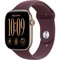 Apple Watch Series 12 46mm GPS Light Gold Aluminum Case with Burgundy Sport Band SM/ML - фото 105234