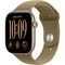 Apple Watch Series 12 46mm GPS Light Gold Aluminum Case with Olive Sport Band SM/ML - фото 105236