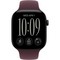 Apple Watch Series 12 46mm GPS Black Aluminum Case with Burgundy Sport Band SM/ML - фото 105254