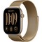 Apple Watch Series 12 46mm GPS Light Gold Aluminum Case with Radiant Gold Milanese Loop - фото 105288