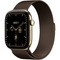 Apple Watch Series 12 46mm GPS + Cellular Radiant Gold Titanium Case with Dark Bronze Milanese Loop - фото 105294