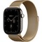 Apple Watch Series 12 46mm GPS + Cellular Natural Titanium Case with Radiant Gold Milanese Loop - фото 105308