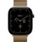 Apple Watch Series 12 46mm GPS + Cellular Natural Titanium Case with Radiant Gold Milanese Loop - фото 105309