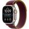 Apple Watch Ultra 4 49mm GPS + Cellular Natural Titanium Case with Burgundy Trail Loop SM/ML - фото 105352