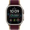 Apple Watch Ultra 4 49mm GPS + Cellular Natural Titanium Case with Burgundy Trail Loop SM/ML - фото 105353