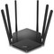 Беспроводной маршрутизатор Mercusys MR50G, Wi-Fi 5 802.11ac 1900Мбит/с, 2.4+5ГГц, 4xGLAN, 1xGWAN чёрный - фото 107415
