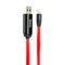 Дата-кабель USB Hoco U29 LED displayed timing Lightning (1.2 м) Красный - фото 55927