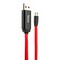 Дата-кабель USB Hoco U29 LED displayed timing MicroUSB (1.2 м) Красный - фото 55931