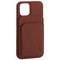 Чехол-накладка кожаный Mutural для Iphone 12 mini (5.4") с бумажником MagSafe Коричневый - фото 40010