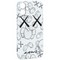 Чехол-накладка силикон MItriFON для iPhone 12 mini (5.4") 0.8мм с флуоресцентным рисунком AW Белый KS-24 - фото 40148