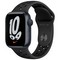 Apple Watch Nike Series 7 GPS 41mm Midnight Aluminium Case with Anthracite/Black Nike Sport Band (антрацитовый/чёрный) MKN43RU - фото 44896