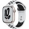 Apple Watch Nike Series 7 GPS 41mm Starlight Aluminium Case with Pure Platinum/Black Nike Sport Band (чистая платина/чёрный) MKN33 - фото 44926