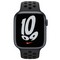 Apple Watch Nike Series 7 GPS 45mm Midnight Aluminium Case with Anthracite/Black Nike Sport Band (антрацитовый/чёрный) - фото 44933