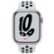 Apple Watch Nike Series 7 GPS 45mm Starlight Aluminium Case with Pure Platinum/Black Nike Sport Band (чистая платина/чёрный) - фото 44939