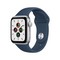 Apple Watch SE GPS 40mm Silver Aluminum Case with Abyss Blue Sport Band (синий омут) MKNY3RU - фото 44944