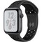Apple Watch Nike+ Series 4, 44 мм, корпус из алюминия цвета «серый космос», спортивный ремешок Nike антрацитовый/чёрный - фото 10521