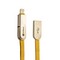 Дата-кабель USB COTECi M13 FLAT series (2в1) Lightning+microUsb CS2120-YL (1.0 м) желтый - фото 55834