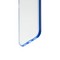 Чехол&бампер силиконовый прозрачный для iPhone SE (2020г.)/ 8/ 7 (4.7) в техпаке Синий борт - фото 51886