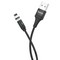 Дата-кабель USB Hoco U76 Magnetic charging data cable for Lightning (1.2м) (2.4A) Черный - фото 52976
