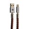 Дата-кабель-брелок USB COTECi M18 FASHION series Lightning Keychain Cable (MFI) CS2133-BR (0.25m) коричневый - фото 53048