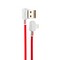 Дата-кабель USB Hoco X19 Enjoy Lightning (1.0 м) Red&White - фото 53085