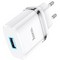 Адаптер питания Hoco N1 Ardent single port charger Apple&Android (USB: 5V max 2.4A) Белый - фото 53146