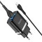 Адаптер питания Hoco N1 Ardent single port charger с кабелем Lightning (USB: 5V max 2.4A) Черный - фото 53149
