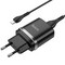 Адаптер питания Hoco N1 Ardent single port charger с кабелем Lightning (USB: 5V max 2.4A) Черный - фото 53150