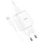 Адаптер питания Hoco N2 Vigour single port charger с кабелем Lightning (USB: 5V max 2.1A) Белый - фото 53154