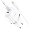 Адаптер питания Hoco N4 Aspiring dual port charger с кабелем Lightning (2USB: 5V max 2.4A) Белый - фото 53177