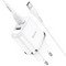 Адаптер питания Hoco N4 Aspiring dual port charger с кабелем Type-C (2USB: 5V max 2.4A) Белый - фото 53183