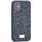 Чехол-накладка силиконовая со стразами SWAROVSKI Crystalline для iPhone 12 mini (5.4") Темно-зеленый №2 - фото 53339